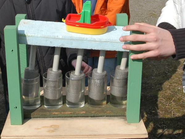 Hand ertastet Modell vom Schiffshebewerk